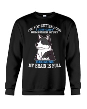 Husky Dog My Brain Is Full Crewneck Sweatshirt tile