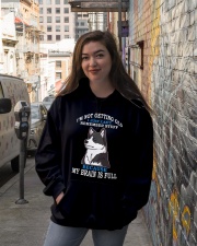 Husky Dog My Brain Is Full Hooded Sweatshirt lifestyle-unisex-hoodie-front-1