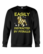 Bulldog Dog Easily Distracted By Pitbulls Crewneck Sweatshirt tile
