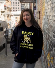 Bulldog Dog Easily Distracted By Pitbulls Hooded Sweatshirt lifestyle-unisex-hoodie-front-1