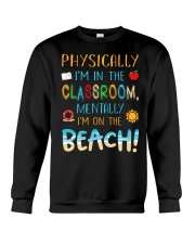 Teacher Mentally I'm On The Beach Summer Holiday Crewneck Sweatshirt tile