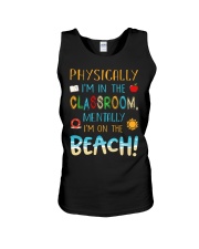Teacher Mentally I'm On The Beach Summer Holiday Unisex Tank tile