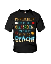 Teacher Mentally I'm On The Beach Summer Holiday Youth T-Shirt tile