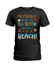Teacher Mentally I'm On The Beach Summer Holiday Ladies T-Shirt tile