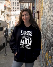 Mother I'm A Single Mom So Close Enough Hooded Sweatshirt lifestyle-unisex-hoodie-front-1