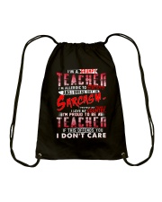 Teacher I'm A Grumpy Teacher Stupidity Sarcasm Drawstring Bag tile