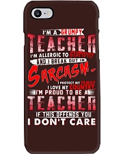 Teacher I'm A Grumpy Teacher Stupidity Sarcasm Phone Case tile
