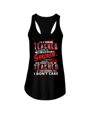 Teacher I'm A Grumpy Teacher Stupidity Sarcasm Ladies Flowy Tank tile