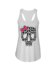 Bulldog Dog Boston Terrier Sugar Skull Ladies Flowy Tank tile