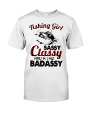 Fish Fishing Girl Sassy Classy And A Tad Badassy Classic T-Shirt tile