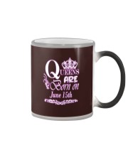 June Queens Are Born On June 15th Color Changing Mug tile