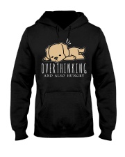 Golden Retriever Dog Overthinking Hooded Sweatshirt front