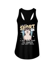 Husky Dog I'm Not Short Ladies Flowy Tank tile