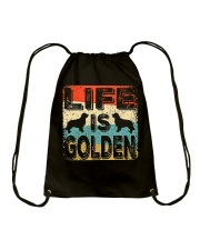 Golden Retriever Dog Life Is Golden Retriever Drawstring Bag tile