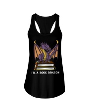Dragon I'm A Book Dragon Ladies Flowy Tank tile