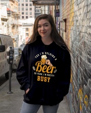 Beer Drinking Alcohol Party Celebrating Hooded Sweatshirt lifestyle-unisex-hoodie-front-1