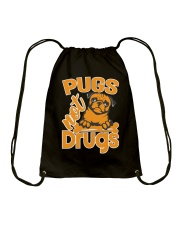 Pug Dog Pugs Not Drugs Drawstring Bag tile
