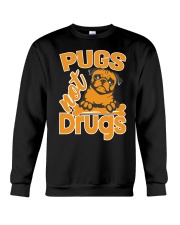 Pug Dog Pugs Not Drugs Crewneck Sweatshirt tile
