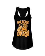 Pug Dog Pugs Not Drugs Ladies Flowy Tank tile