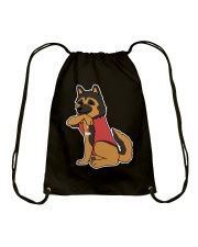 German Shepherd Dog Tattoo I Love Mom Drawstring Bag tile