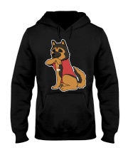 German Shepherd Dog Tattoo I Love Mom Hooded Sweatshirt front