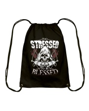 Nurse Too Stressed To Be Blessed Drawstring Bag tile