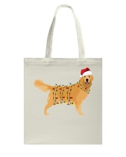 Golden Retriever Dog Christmas Lights Tote Bag tile