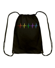 LGBT Heartbeat Drawstring Bag tile
