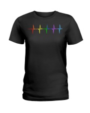 LGBT Heartbeat Ladies T-Shirt tile