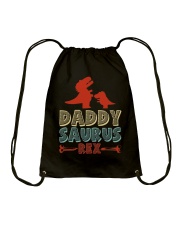 Father Daddysaurus T-Rex Drawstring Bag tile