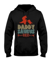 Father Daddysaurus T-Rex Hooded Sweatshirt front