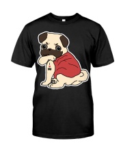 Pug Dog Tattoo I Love Dad Classic T-Shirt tile