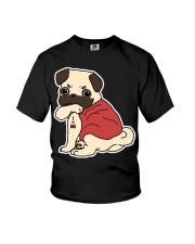 Pug Dog Tattoo I Love Dad Youth T-Shirt tile