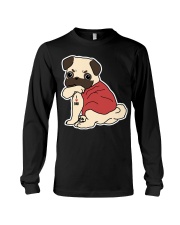 Pug Dog Tattoo I Love Dad Long Sleeve Tee tile