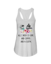 Coffee I Need Is Love And Coffee And A Sloth Ladies Flowy Tank tile