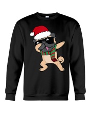 Pug Dog Dabbing Christmas Crewneck Sweatshirt tile