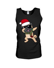Pug Dog Dabbing Christmas Unisex Tank tile