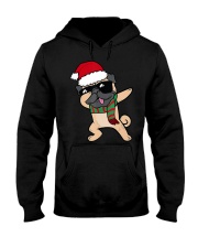 Pug Dog Dabbing Christmas Hooded Sweatshirt front