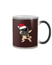 Pug Dog Dabbing Christmas Color Changing Mug tile