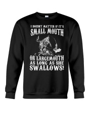 Fish I Does Not Matter If It's Small Mouth Crewneck Sweatshirt tile