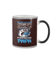 Father Fishing Papa Color Changing Mug tile