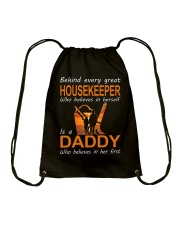 Father Behind Every Great Housekeeper Drawstring Bag tile