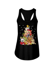 Bulldog Dog Frenchie Christmas Tree Ladies Flowy Tank tile