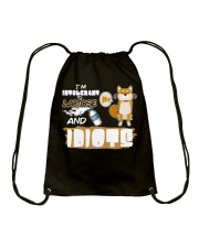 Shiba Inu Dog I'm Intolerant To Lactose Drawstring Bag tile