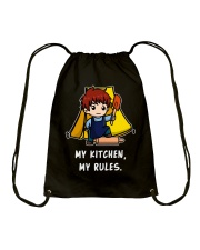 Camping My Kitchen My Rules Drawstring Bag tile