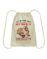 Coffee Get Over It Drawstring Bag tile