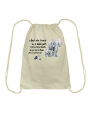 Elephants A Little Girl Very Very Much Elephant Drawstring Bag tile