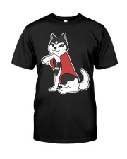 Husky Dog Tattoo I Love Mom Classic T-Shirt tile