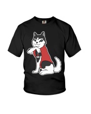 Husky Dog Tattoo I Love Mom Youth T-Shirt tile