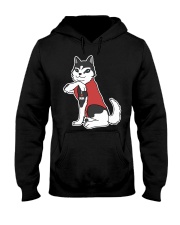 Husky Dog Tattoo I Love Mom Hooded Sweatshirt front